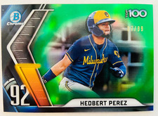 2022 Bowman Chrome HEDBERT PEREZ Bowman Scouts' Top 100 Green Refractor #'d /99
