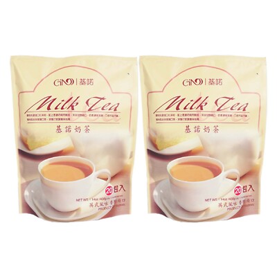 Gino Instant Milk Tea Powder 2x400g Basis für Boba Milchtee Bubble Tea Pearl Tea