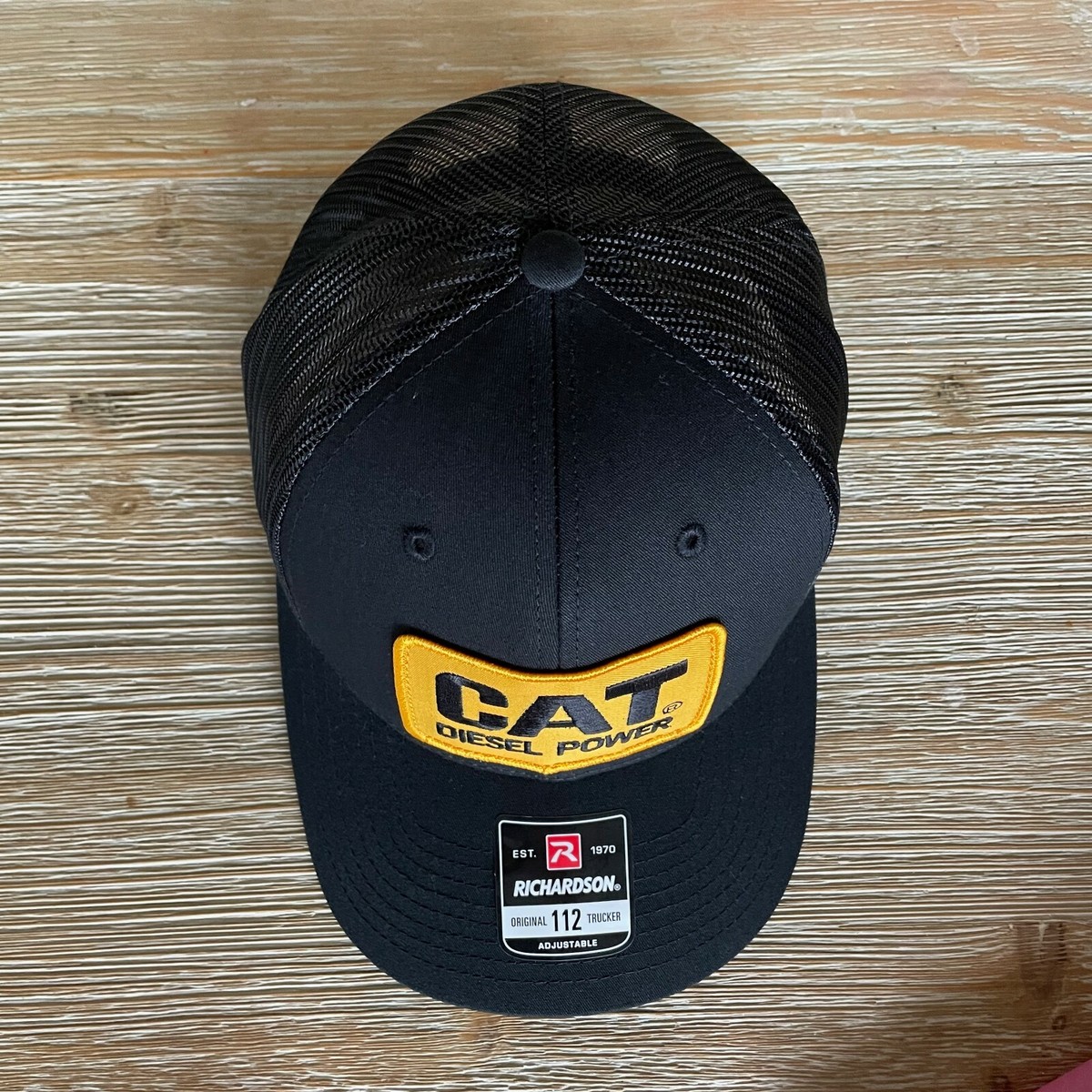 Cappello Caterpillar CAT Vintage Patch &ndash; Diesel Power Richardson 112 Nero, Snapback
