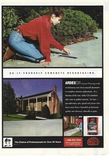 Ardex CD Concrete Dressing Do It Yourself Concrete Resurfacing 1998 Vtg Print Ad