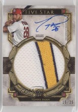 2018 Topps Five Star Gold 15/25 Tommy Pham #FSJP-TP Jumbo Patch Auto 0t2
