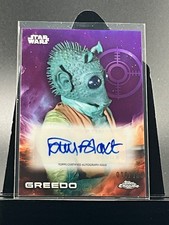 2025 Topps Chrome Star Wars GREEDO Purple Autographed Card  /199