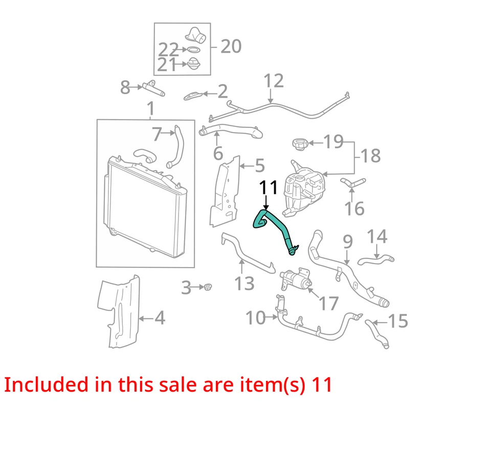 适合 2003 - 2004 年凯迪拉克 CTS 软管辐射 TK ENG 25740125 - 全新原始设备制造商 25740125 — 第 2/3 张图片