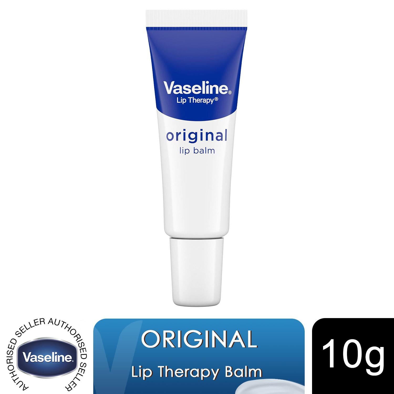 Vaseline Lip Therapy Original Lip Balm For Instant Softness and Smoothness, 10g