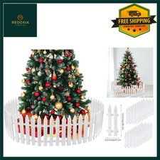 Charming White Plastic Picket Fence Border - 36-Piece, 4.6 x 12 Inches