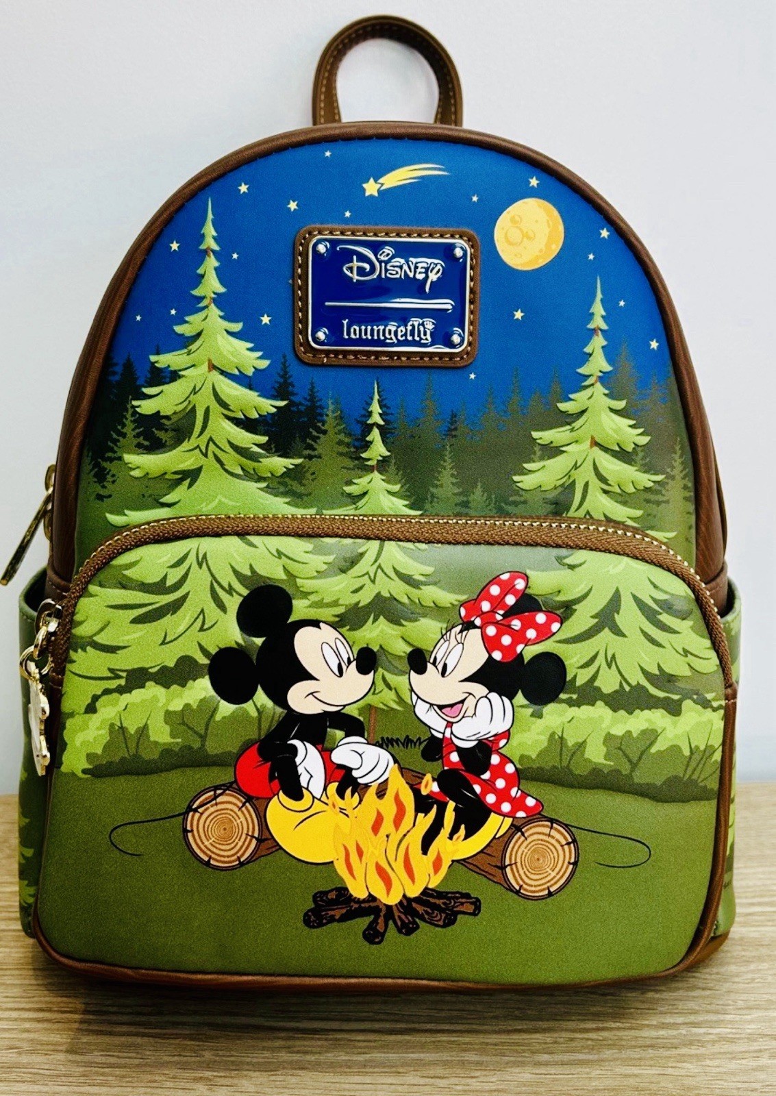 Mickey, Minnie, & Friends Camping Scene Loungefly Mini Backpack NWT HTF GRAIL