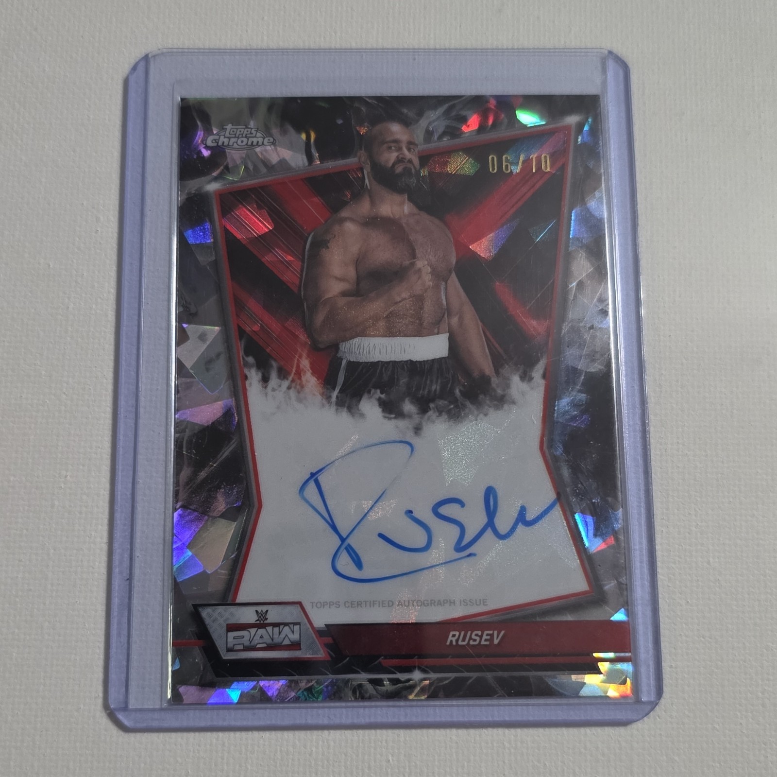 2026 Topps Chrome Sapphire WWE Rusev Black Auto /10