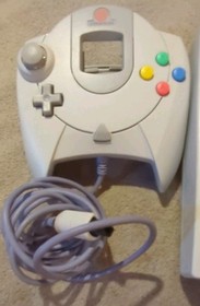 SEGA Dreamcast Console HKT-3020 White +Controllers +Visual Memory Card +Wires VG