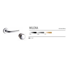 KIT HOTEL PER PORTE BATTENTI POMELLO FISSO MILENA + MANIGLIA INTERNA MILENA IN C