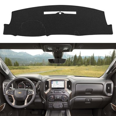 VAFMOLEI Dashboard Dash Cover Mat for Chevy Silverado 2014-2018, Black 