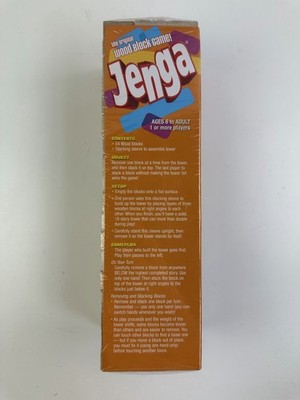 Hasbro The Original Wooden Block Jenga Game Stack it, Pack it & Go! For Age 6+