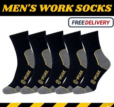 Mens Work Socks Thick Heavy Duty Boot Sock Cushion Heel Reinforced Toe Size 9-12