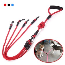 Pet Dog Leash Nylon Rope Double Dual Two Heads Dogs Leash 2 Way Coupler Walk Two