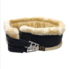 T TEKE 50  English Horse Girth Fleece Padded Elastic Stainless Buckles