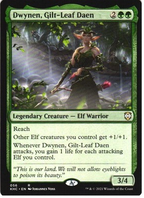DWYNEN, GILT-LEAF DAEN 56 RARE COMMANDER: KALDHEIM MAGIC: THE GATHERING LP
