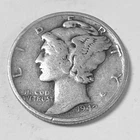 1942 MERCURY DIME *90% SILVER, Circulated Coin, Free Shipping #6677