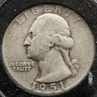 1951-D Washington Quarter!  90% silver! Denver mint!  NICE!!