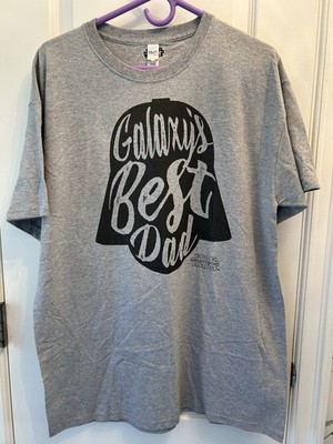 Star Wars ''Galaxy's Best Dad'' T-Shirt Men's Size Large Grey Short Sleeves NWOT