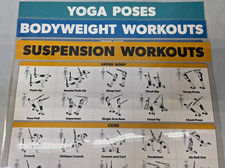 Quickfit 6 Pack Laminated 18x24 Yoga Bodyweight Suspension Resistance Stretching