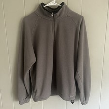 Men  s Or Women  s S Grey Hollister Fleece Zip Neck Pull Bottom Elastic Wrists.