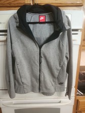 Nike Women s L Tech Fleece Hoodie Zip Jacket Sweatshirt Grey Zipper 806329-091