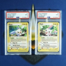 Minun & Plusle EX Dragon Holo Sequential Set 7/97 & 8/97 [PSA 9] on eBay