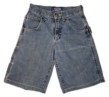 Lee Pipes Carpenter Shorts Boy's 10R 23x9 Denim Baggy Skater Y2K 90s Ykk Zip