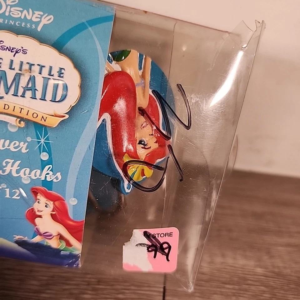 老式迪士尼浴帘钩10个小美人鱼比目鱼塞巴斯蒂安 — 第 3/4 张图片