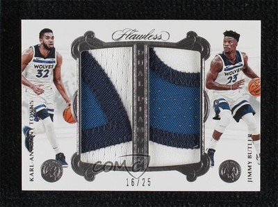 2017 Flawless Dual Diamond Memorabilia 16/25 Jimmy Butler Karl-Anthony Towns 3d3