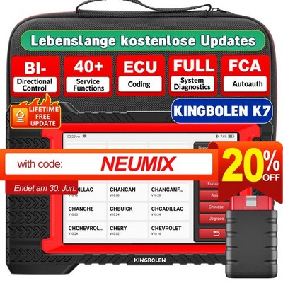 KINGBOLEN K7 OBD2 Diagnosegerät Scanner Alle System Active Test ECU-Codierung