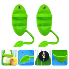 2 Pcs Parrot Stands Bird Feeding Tool Plastic Metal Pet Supplies Accessories