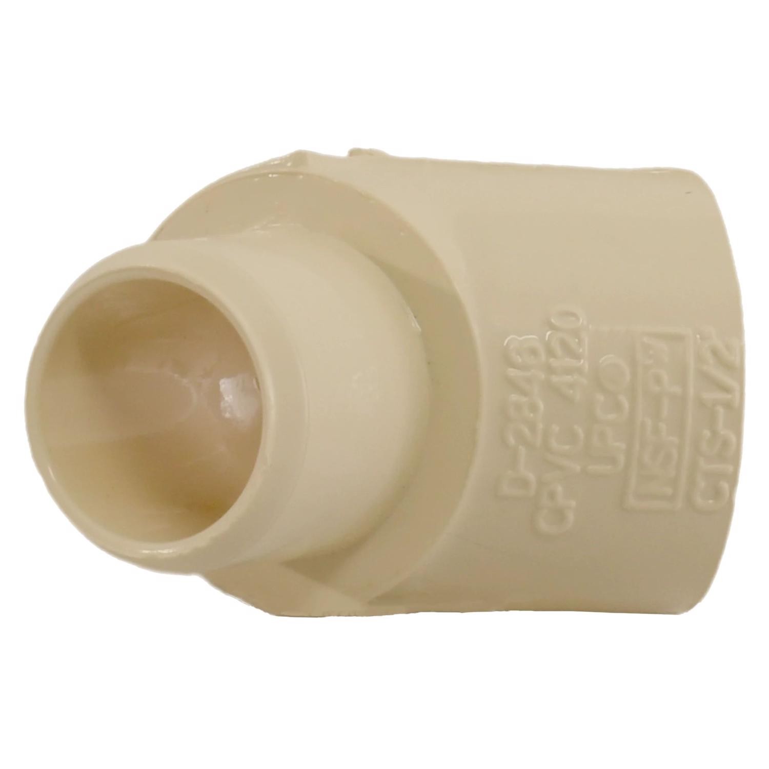 Charlotte Pipe CTS023100600 45 Degree CPVC Elbow 1/2 Spigot x 1/2 Socket in.