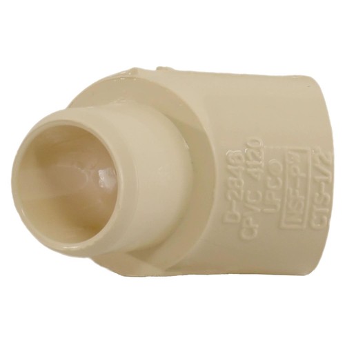 Charlotte Pipe CTS023100600 45 Degree CPVC Elbow 1/2 Spigot x 1/2 Socket in.