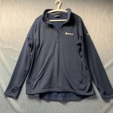 The North Face Women s Shirt Size XL Blue 1/4 Zip Logo Fleece Polyester Blend