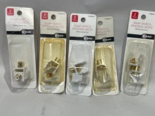 5 PACK RADIO SHACK 2 PACK SNAP-IN RCA PHONO JACKS WHITE & RED-2780473 NOS