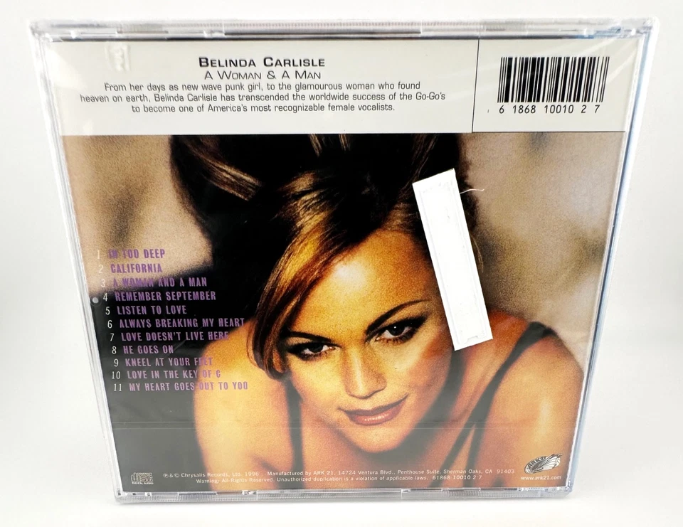Belinda Carlisle - A Woman & A Man [ RARE NEW CD + Hype Sticker! 1996] * SEALED* - Image 3 of 4