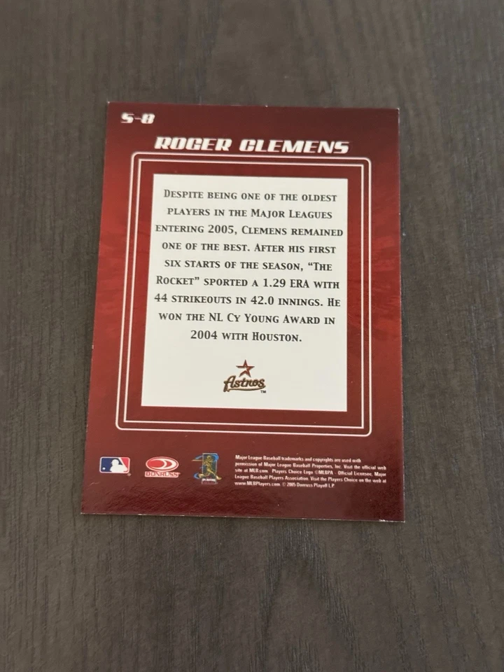 2005 Donruss Zenith Spellbound E #S-8 ROGER CLEMENS Houston Astros Baseball Card - Image 2 of 2