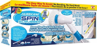 Hurricane Spin Scrubber Power Cleaning brush with 3  Head Brush - Brand New 