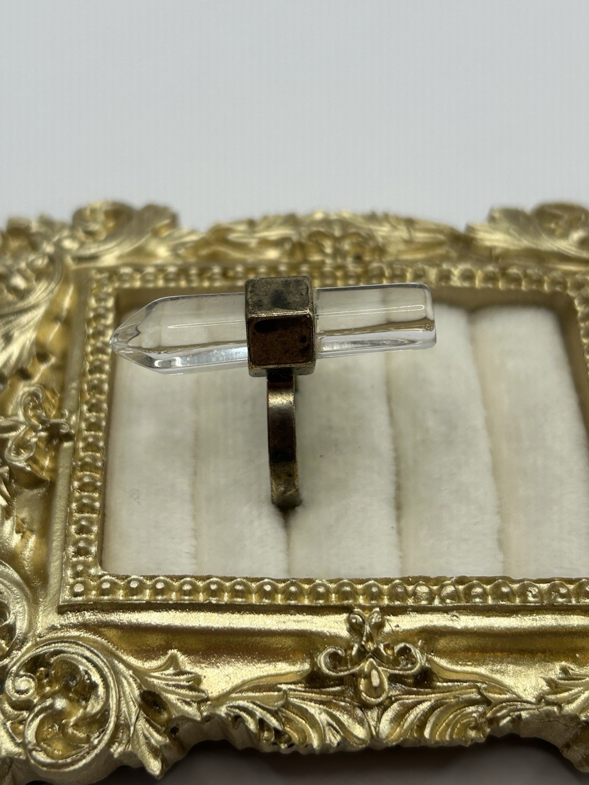 Crystal Quartz Point Statement Ring Size 8 Boho R… - image 6