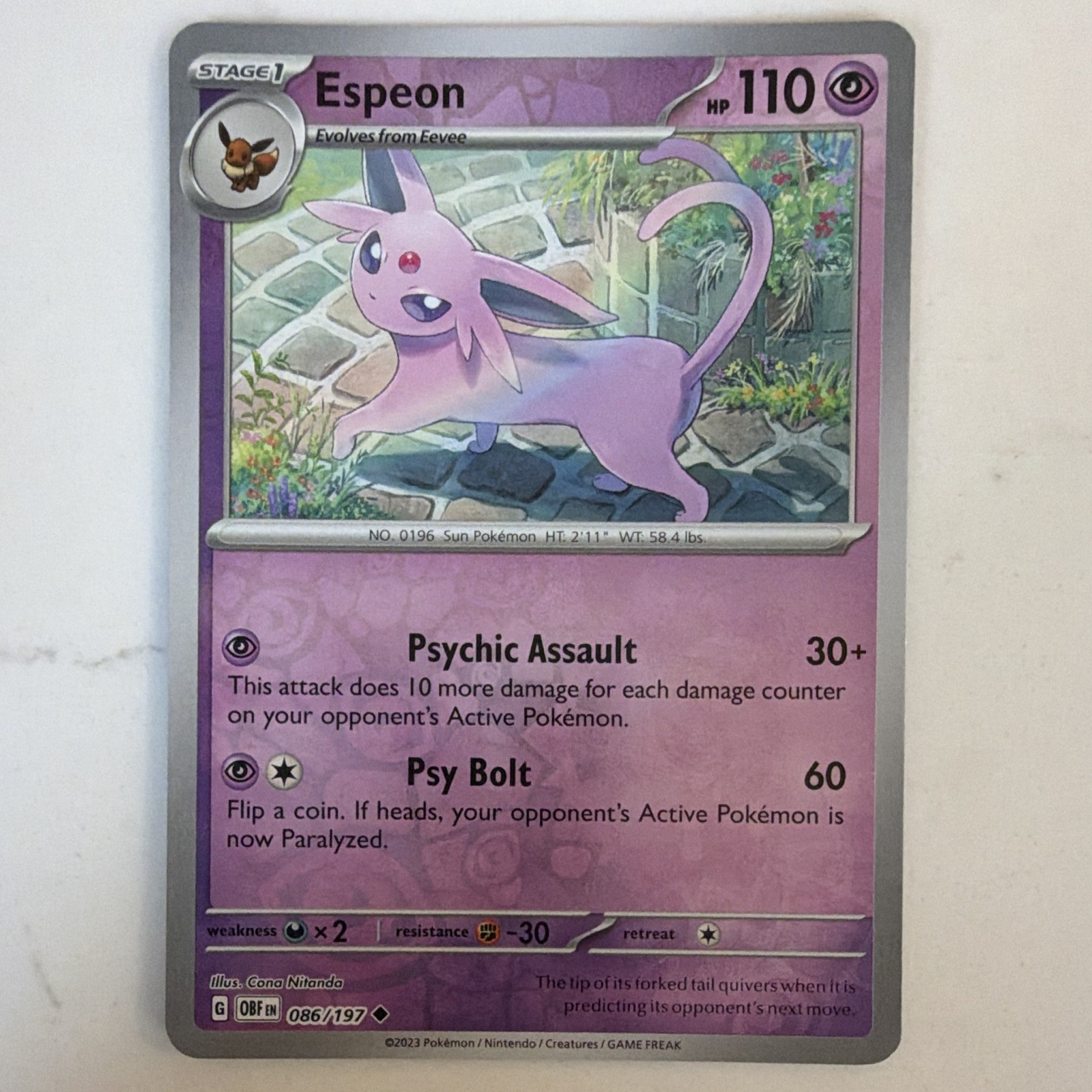 Pokémon TCG Espeon 086/197