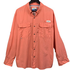 Magellan Outdoors Shirt Mens Large Laguna Madre Fishing Nylon Pockets Vent Back