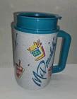 Vintage McDonald's Coca-Cola Plastic Travel Mug Thermo Hot/Cold Teal With Lid