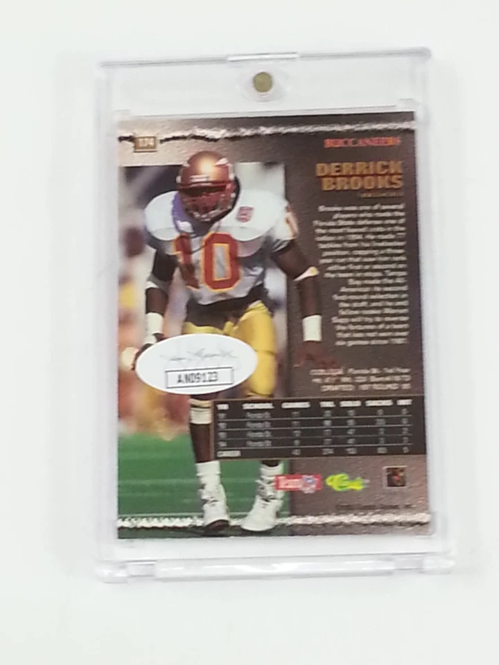 1995 Derrick Brooks Signed Autographed Trading Rookie Card James Spence COA - Image 3 of 4