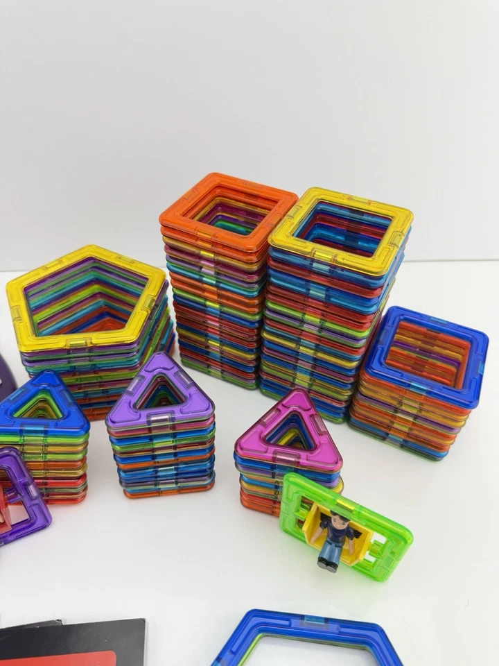 100 x Lot Magformers Magnetic Building Tiles Blocks Magnatiles Carnival Mixed - Image 4 of 4