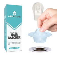 , 25 Pack, Hair Catcher for Bathroom Sink or Bathtub, White, Large