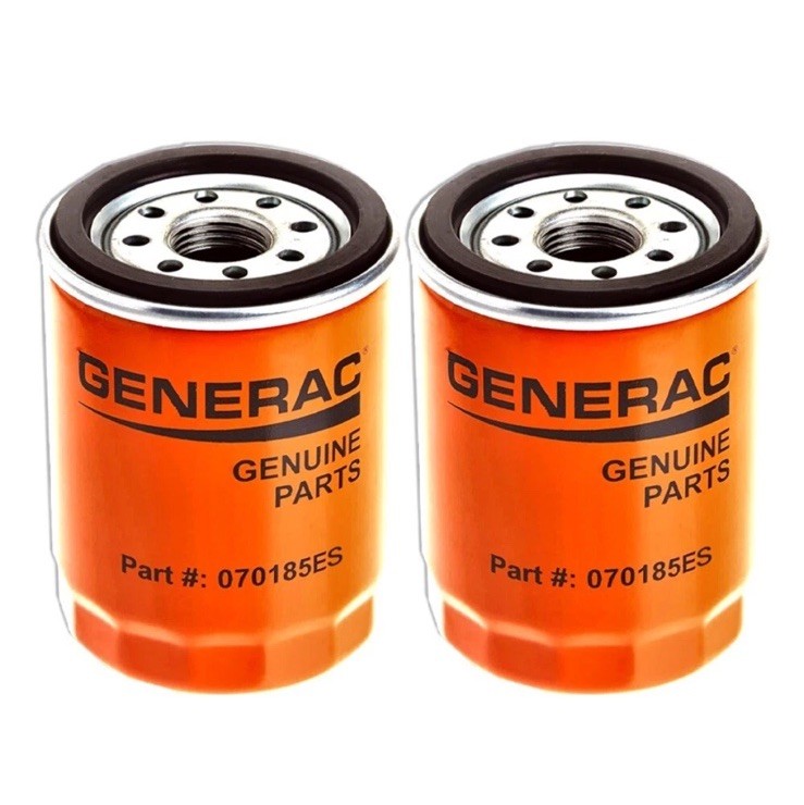 Generac Oil Filter 070185ES for Air-Cooled and Portable Generators 2 pack