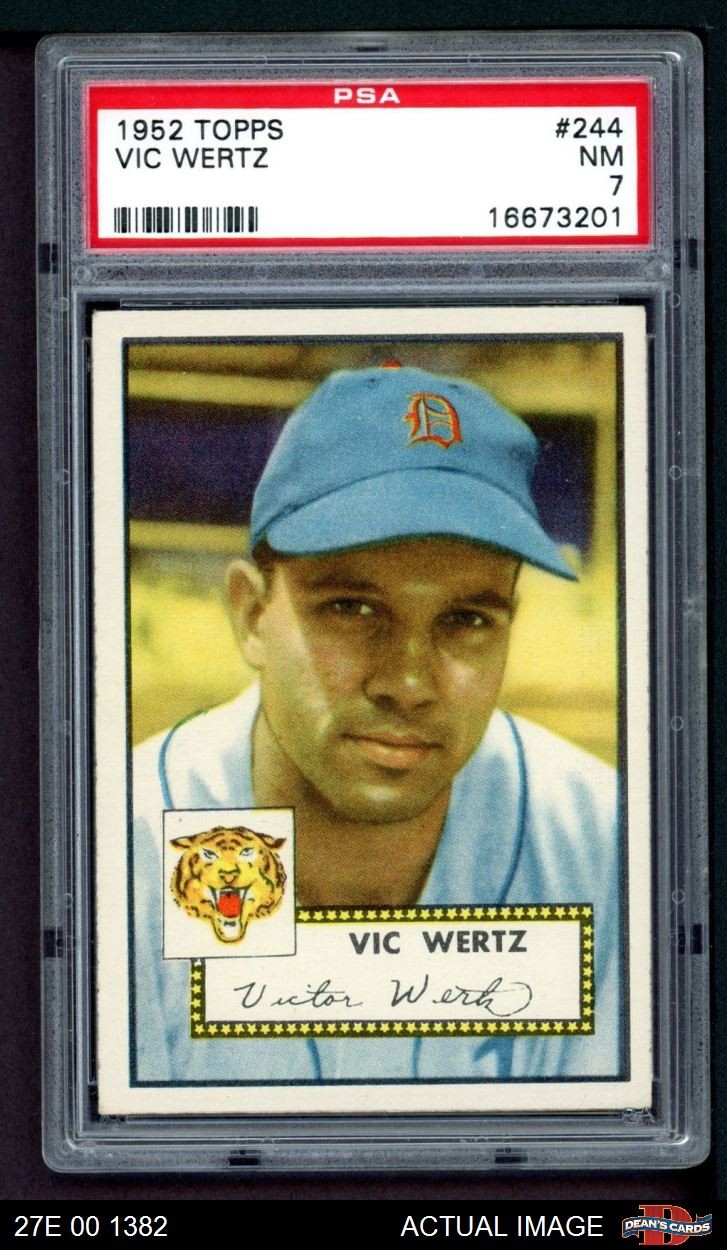 1952 Topps #244 Vic Wertz Tigers PSA 7 - NM