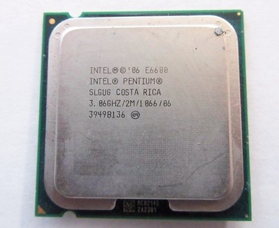 Used Pentium Dual Core E6600 SLGUG LGA 775 3.06GHz 1066MHz CPU Processor *vv