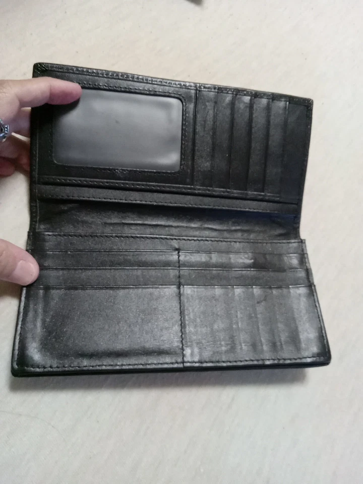 Mens Black Leather Dragon Wallet - Image 2 of 4