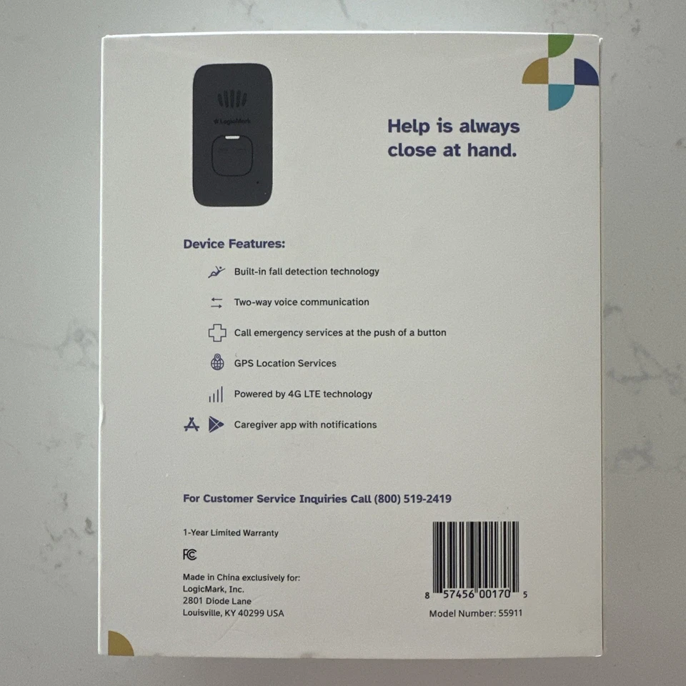 Freedom Alert 迷你可穿戴警报系统 LogicMark 出品,由 4G LTE供电 — 第 2/4 张图片